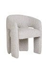 Krzesło do jadalni Monroe Intesi tapicerowane boucle beżowe z podłokietnikami skandynawskie ( Rozmiar: uniwersalny )
