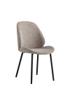 Krzesło tapicerowane Monte Carlo Intesi beżowe nowoczesne do jadalni na czarnych nogach ( Rozmiar: uniwersalny )