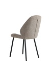 Krzesło tapicerowane Monte Carlo Intesi beżowe nowoczesne do jadalni na czarnych nogach ( Rozmiar: uniwersalny )