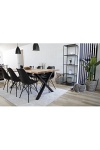 Krzesło do jadalni Oslo Intesi czarne tapicerowane ze skóry ekologicznej nowoczesne ( Rozmiar: uniwersalny )