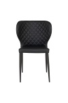 Krzesło tapicerowane do jadalni i kuchni Pisa czarne ekoskóra nowoczesne na metalowych nogach Intesi ( Rozmiar: uniwersalny )