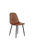 Krzesło Stockholm brązowe vintage PU/ czarne - House Nordic