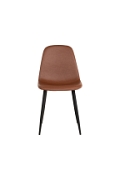 Krzesło Stockholm brązowe vintage PU/ czarne - House Nordic