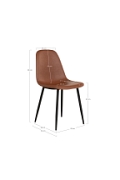 Krzesło Stockholm brązowe vintage PU/ czarne - House Nordic