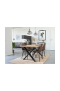 Krzesło Stockholm brązowe vintage PU/ czarne - House Nordic