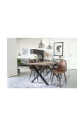 Krzesło Stockholm brązowe vintage PU/ czarne - House Nordic