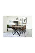 Krzesło Stockholm brązowe vintage PU/ czarne - House Nordic