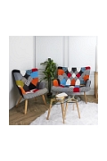 Fotel uszak Helsinki multikolor patchwork - Intesi