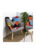 Fotel uszak Helsinki multikolor patchwork - Intesi