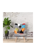 Fotel uszak Helsinki multikolor patchwork - Intesi