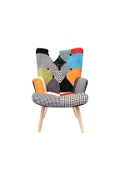 Fotel uszak Helsinki multikolor patchwork - Intesi
