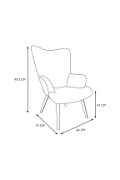 Fotel uszak Helsinki multikolor patchwork - Intesi