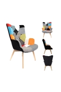 Fotel uszak Helsinki multikolor patchwork - Intesi