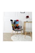 Fotel uszak Helsinki multikolor patchwork - Intesi