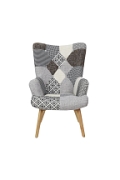 Fotel uszak Helsinki szary patchwork - Intesi
