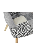 Fotel uszak Helsinki szary patchwork - Intesi