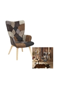 Fotel uszak Helsinki brązowy patchwork - Intesi