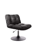 Fotel Anton obrotowy czarny vintage PU - Intesi