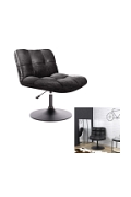 Fotel Anton obrotowy czarny vintage PU - Intesi