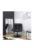 Fotel Anton obrotowy czarny vintage PU - Intesi