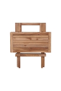 Stolik pomocniczy Bilbao 50x50cm naturalny tekowy - House Nordic