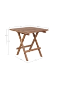 Stolik pomocniczy Bilbao 50x50cm naturalny tekowy - House Nordic