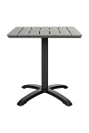 Stół ogrodowy kwadratowy 70x70 cm Chicago Intesi szary skandynawski na jednej nodze ( Rozmiar: uniwersalny )