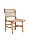 Krzesło drewniane Derby Intesi do jadalni boho rattanowe naturalne do salonu i kuchni ( Rozmiar: uniwersalny )