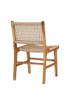 Krzesło drewniane Derby Intesi do jadalni boho rattanowe naturalne do salonu i kuchni ( Rozmiar: uniwersalny )
