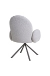 Fotel obrotowy Lana boucle szary do biura i salonu nowoczesny z podłokietnikami Intesi ( Rozmiar: uniwersalny )