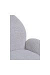 Fotel obrotowy Lana boucle szary do biura i salonu nowoczesny z podłokietnikami Intesi ( Rozmiar: uniwersalny )