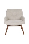 Fotel wypoczynkowy London beżowy orzech Intesi do salonu skandynawski z podłokietnikami ( Rozmiar: uniwersalny )