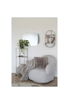 Fotel kubełkowy obrotowy Messina boucle szary do salonu nowoczesny skandynawski Intesi ( Rozmiar: uniwersalny )