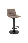 Hoker z oparciem Middelfart brązowy jasny obrotowy regulowany nowoczesny do kuchni Intesi ( Rozmiar: uniwersalny )