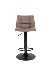 Hoker z oparciem Middelfart brązowy jasny obrotowy regulowany nowoczesny do kuchni Intesi ( Rozmiar: uniwersalny )