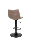 Hoker z oparciem Middelfart brązowy jasny obrotowy regulowany nowoczesny do kuchni Intesi ( Rozmiar: uniwersalny )