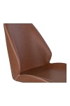 Krzesło do jadalni Monte Carlo obrotowe tapicerowane ekoskóra brązowe nowoczesne Intesi ( Rozmiar: uniwersalny )