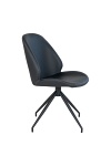 Krzesło do jadalni Monte Carlo obrotowe czarne ekoskóra nowoczesne Intesi tapicerowane ( Rozmiar: uniwersalny )