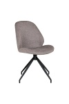 Krzesło tapicerowane obrotowe Monte Carlo Intesi szare do jadalni nowoczesne na czarnych nogach ( Rozmiar: uniwersalny )