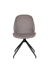 Krzesło tapicerowane obrotowe Monte Carlo Intesi szare do jadalni nowoczesne na czarnych nogach ( Rozmiar: uniwersalny )