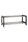 Czarna półka na buty Padova Intesi do przedpokoju metalowo-drewniana klasyczna 78 cm ( Rozmiar: uniwersalny )