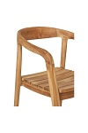 Krzesło drewniane Otero Intesi do jadalni i kuchni z podłokietnikami, naturalne drewno tekowe ( Rozmiar: uniwersalny )