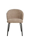 Krzesło Safira tapicerowane boucle beżowe skandynawskie do jadalni na czarnych nogach Intesi ( Rozmiar: uniwersalny )