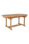 Stół rozkładany do jadalni i ogrodu Salamanca owalny z drewna tekowego rustykalny 180-240x90 cm Intesi ( Rozmiar: uniwersalny )