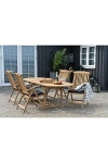 Stół rozkładany do jadalni i ogrodu Salamanca owalny z drewna tekowego rustykalny 180-240x90 cm Intesi ( Rozmiar: uniwersalny )