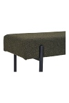 Ławka tapicerowana Swindon boucle zielona do przedpokoju nowoczesna na czarnych nogach Intesi ( Rozmiar: uniwersalny )