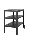 Taormina metalowy wózek barowy na kółkach czarny nowoczesny do salonu lub kuchni Intesi ( Rozmiar: uniwersalny )