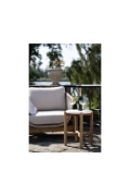 Stolik pomocniczy Terracina akacja/terrazzo - House Nordic