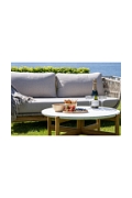 Stolik kawowy Terracina 84,5cm akacja/terrazzo - House Nordic
