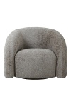 Fotel obrotowy Valletta szary do salonu nowoczesny glamour z podłokietnikami tapicerowany ( Rozmiar: uniwersalny )